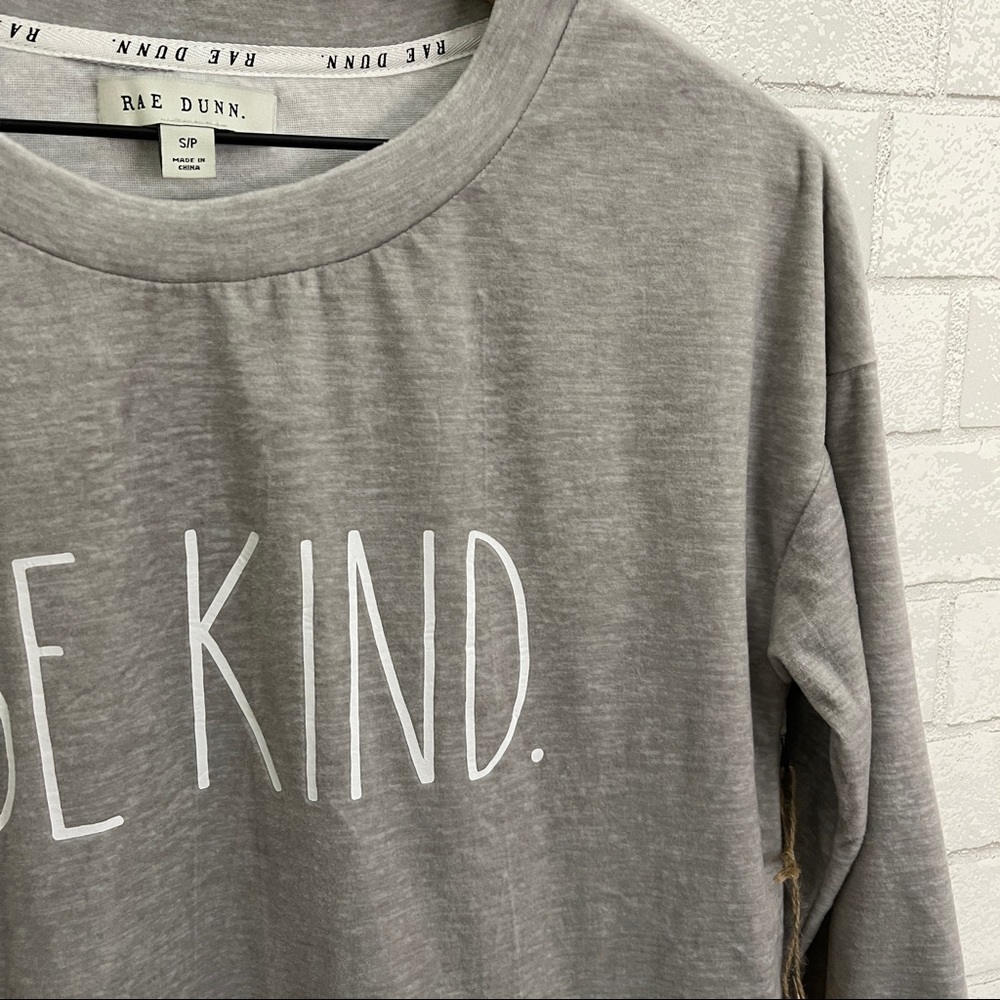 Rae Dunn “Be Kind.” Velour Long Sleeve Top - Picture 6 of 12